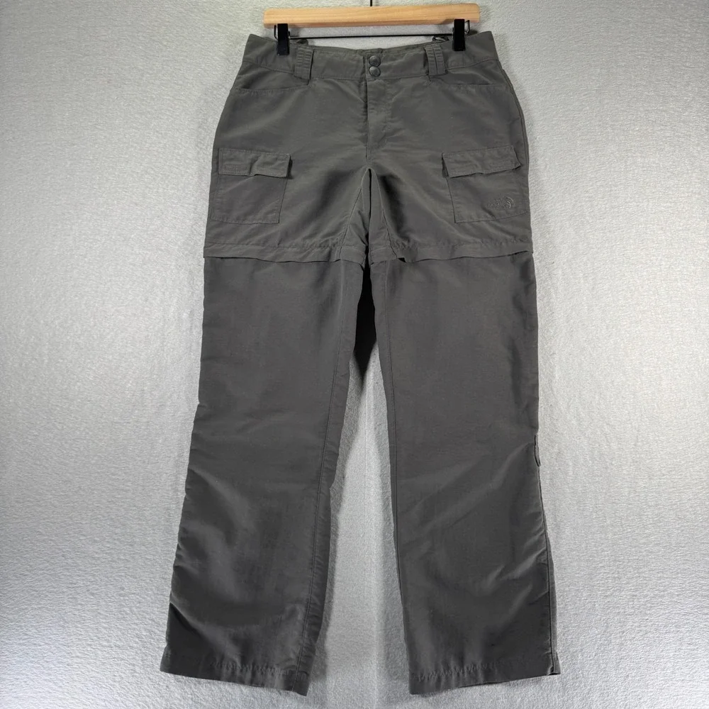 The North Face Paramount Convertible‎ Cargo Pants Womens 10 Regular Gray Nylon